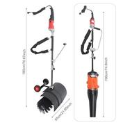 Machine 2-en-1 de 1600W, à la fois aspirateur et souffleur, déneigeuse électrique et aspirateur/balai avec 6 niveaux de réglage, balai électrique pour feuilles, déneigeuse manuelle, aspirateur/souffle