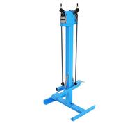 Machine 2-en-1 pour rétrécir et étirer la tôle - Étireuse de tôle en forme de T - Pédale à ressort - Structure en acier massif pour le travail des métaux - Bleu