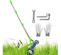 Machine à aérer et à scarifier pour gazon - Griffe pour gazon - Entretien du gazon - Poignée réglable - Longueur : 130 cm - Couleur : vert