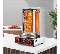 Machine à barbecue verticale Shawarma - Machine à kebab à gaz - Four rotatif en acier inoxydable pour restaurants et camions de restauration