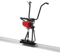 Machine à béton à gaz - 2445mm jeu de barres de bord droit en plaques d'aluminium - moteur vibrant 4 temps pour la finition du ciment - poignées réglables en hauteur - outils à béton très efficaces 65
