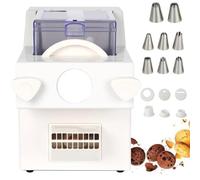 Machine à biscuits automatique avec 8 embouts différents et 6 moules à biscuits pour pâtisserie, cuisine, presse à biscuits 180 W, outil de pâtisserie DIY