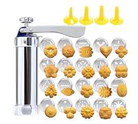 Machine à biscuits - Presse - Kit de pâtisserie avec tranches pour biscuits moulés | Machine à biscuits pour Noël, vacances, fêtes | Accessoires de pâtisserie pour la maison, l'appartement, le dortoir