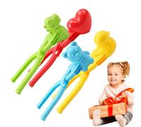 Machine à boules de neige - ABS 19 cm 7,5 pouces 4 pièces | Outil de boule de neige avec prise sûre, lutte contre la neige , jeu sur le sable sur la plage | Ensemble de