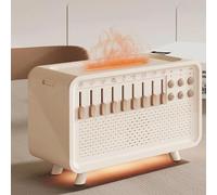 Machine à bruit blanc avec veilleuse, humidificateur, haut-parleur Bluetooth et diffuseur de flamme pour un sommeil et une relaxation améliorés