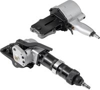 Machine à cercler pneumatique en acier, force de tension de 8500 N, outil de cerclage métallique, tendeur et coupe-scelleuse pour bande métallique de 19 mm de largeur, presse à balles robuste de type