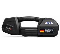 Machine à cercler sans fil LastWerk K1 pour feuillards PP/PET de 13 à 16 mm – Appareil de cerclage électrique entièrement automatique avec une force de serrage de 400 à 3 200 N, batterie 14,4 V 4,0 Ah