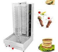 Machine à Chawarma Électrique, Tournebroche Vertical Acier Inoxydable, Rotation Automatique 360° sans Fumée, Gril Kebab 9000W Intérieur/Extérieur pour Poulet, Bœuf, Agneau, Légumes