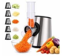 Machine à découper les légumes électrique, 800 W, 5 tambours en acier inoxydable, sans BPA