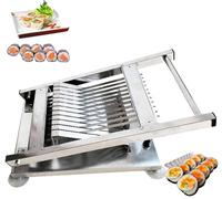 Machine à découper les rouleaux de sushi, trancheuse en acier inoxydable pour rouleaux rapides, lame tranchante pour des coupes nettes, idéale pour les bars à sushis et les hôtels, 8 sections