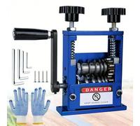 Machine à dénuder de câbles - Machine manuelle et à perçage pour le dénudage de fils - Plage de 3 à 17 mm - 6 canaux - 5 lames - Portable, idéale pour les câbles en cuivre usagés - Bleu foncé