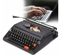 Machine à écrire Manuelle portative Traditionnelle,Traitement de Texte Classique, Machine à écrire Vintage Traditionnelle, idéale pour écrire des Romans Partout, pour Les écrivains(Black)