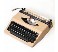 Machine à écrire manuelle vintage avec boîtier de transport - Machine d'écriture portable pour l'écriture à la main claire, comprend la machine à écrire mécanique rétro de ruban d'encre pour les lettr