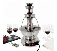 Machine à fontaine à champagne, tour à boissons à 2 niveaux de 3,5 L, chauffante électrique, contrôle thermostatique réglable, en acier inoxydable, for fête de mariage