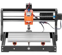 Machine à fraiser CNC 3018, broche 60 W, fraiseuse à graver le bois à 3 axes, avec zone de travail de 300 x 180 x 40 mm, contrôleur hors ligne, structure en alliage d'aluminium, pour la découpe et la