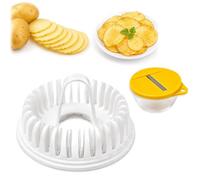 Machine à frites pour micro-ondes avec trancheuse et bol | Plastique résistant à la chaleur pour pommes de terre douces pommes de terre et pommes de terre collations maison