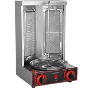 Machine à gaz Shawarma - Rôtissoire verticale Doner Kebab | La brochette rotative peut contenir plus de 5,9 kg de viande, avec contrôle de 50 à 300 °C, plateau d'égouttement et corps en
