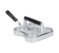 Machine à hamburger - Très résistant et anti-adhésif à plat - 5 grilles - Accessoires de cuisson pour hamburger au bacon - pour hayon, barbecue, cuisine, extérieur et maison