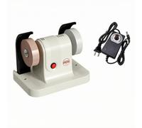 Machine à Meuler Électrique Établi Affûteuse Meuleuse Polisseuse Double Roue Opposée et Bouton Rotatif 220V avec Adaptateur 12 à 24V Boîtier PE Format, Blanc, size to 2
