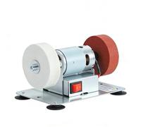Machine à Meuler Électrique Meuleuse Établi Mini Meule Double Roue Affûteuse Polisseuse Corps Cylindrique Économie d'Espace Stabilité Renforcée, 550欧规 金属款