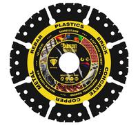 Machine à meuler multifonctionnelle avec aspiration intégrée, diamètre 125 mm, pour différents matériaux, équipée d'une lame de scie circulaire en diamant