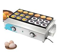 Machine à omelette électrique antiadhésive, grille commerciale avec 18 trous, contrôle de la température 50-300 ℃ pour un chauffage rapide, idéal pour les hamburgers à la viande et aux œufs