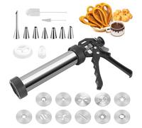 Machine À Pâtisserie À Churros, Seringue À Pâtisserie Polyvalente, | 11 Moules À Biscuits,7 Douilles Et Brosse De Nettoyage, Polyvalente Pour Pâtisseries, Remplissage De Beignets Et De Confiture