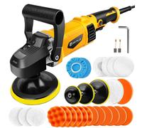 Machine à polir automatique - 1400 W - 6 niveaux de vitesse variables - 800–3500 tr/min - 150–180 mm - 30 accessoires - Noir