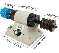 Machine à polir les bords en cuir - Polisseuse électrique pour bords - Puissance 350 W - Vitesse de rotation 0–8000 tr/min - Bande abrasive 120/180/320 - Roue à bande 5 cm - Argent