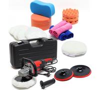 Machine à polir Meuleuse Set 26 pcs. 1500 W 3000 t/min max. Polisseuse 6 Niveaux Rectifieuse
