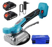 Machine à poser des carreaux fonctionnant sur batterie, avec réglage de vibration sur 5 vitesses, grande capacité de charge, et livrée avec 2 batteries