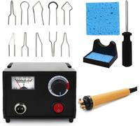 Machine à pyrograver, stylo à température réglable, kit d'outils de pyrogravure pour bois avec 10 pointes en fil métallique pour les courges en cuir