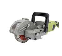 Machine à Rainurer Les Murs, Coupe-Canaux 6500 Tr/Min, 4000 W, DéCoupeuse à BéTon Pour Couper Les Rainures En BéTon De Marbre Avec 5 Lames De Scie, Green-121mm