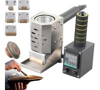 Machine à rouleau de colle thermofusible, distributeur de colle manuelle avec affichage numérique, température 45-350 ℃, comprend 4 rouleaux de colle, idéal pour l'emballage en cuir