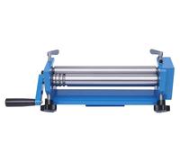 Machine à rouler et à plier - Manivelle - Rouleau en tôle d'acier - Pour la décoration architecturale et le travail des métaux - 48,5 x 12,5 x 15 cm - Bleu