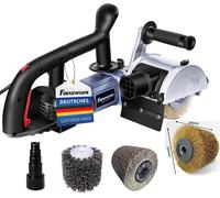 Machine à satiner Ponceuse à brosse 1500 W avec fil d'acier, nylon et papier abrasif Brosse