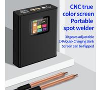 Machine à souder à points multi-protections Appareil de soudage à batterie au lithium Ampèremètre de soudage intégré avec fonction de chargeur Kit complet de bricolage pour feuilles nickelées de 0,25 