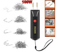 Machine à souder le plastique sans fil améliorée 100W, 4 Types d'agrafes, Kit d'agrafes, batterie 2500mAh, agrafeuse à chaud Rechargeable par USB, réparation de pare-chocs de voiture Only S Nails No G