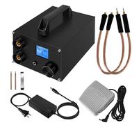 Machine à souder par points pour batteries 18650 - Double condensateur - Double impulsion - 250 niveaux de puissance - 2100 A - Bande de nickel de 0,3 mm - Version avec connecteur