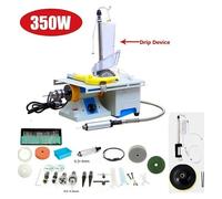 Machine à tailler et à polir les bijoux et les pierres - Polisseuse d'appoint - 350 W, 220 V - 10 000 tr/min - Disque 0,6–6 mm - Prise UE - Blanc