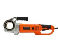 Machine à tarauder les tubes électriques - 2300 W, type à cliquet - Coffret comprenant 6 têtes de taraudage de 12,7 à 50,8 mm - Boîtier en aluminium - Mallette de rangement - Orange