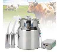 Machine À Traire Électrique Avec Technologie De Pulsation - Capacités 3L-14L Et Arrêt Automatique | Réservoir En Acier Inoxydable Pour Vaches Et Chèvres | Usage Domestique Et Agricole , 10L, goat