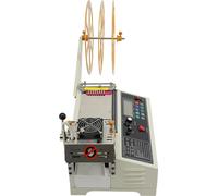 Machine automatique pour couper des sangles, cordes, fermetures éclair et élastiques - Coupe à chaud/à froid - Largeur 1-98 mm - Longueur 1-99 999 mm - Épaisseur 6 mm - Précision ±0,1 mm - Lame 0-450 