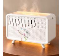 Machine Bruit Blanc, Haut Parleur Bluetooth avec Humidificateur & Veilleuse | 4-en-1 Veilleuse à Bruit Blanc avec 8 Sons Naturels, White Noise Machine pour le Sommeil avec 3 Réglages de Minuterie