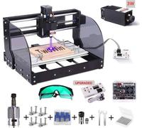Machine CNC, contrôle GRBL triple, mini-kit de bricolage, 2-en-1, débroussailleuse 3 W avec contrôleur hors ligne, tige extensible ER11, fraises pour bois, circuits imprimés, PVC et plaques nominative