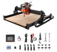 Machine CNC de découpe, 300 W, machine de gravure avec contrôle GRBL à 3 axes, kit de fraiseuse de gravure sur bois, zone de travail de 400 x 400 x 60 mm, 1200 tr/min, adaptée au bois, à l'acrylique,