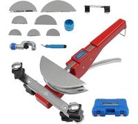 Machine de cintrage de tubes, équipée de 7 têtes de cintrage, kit de cintrage manuel pour tubes de 6 à 22 mm, appareil de cintrage de tubes avec coupe-tube, rayon de courbure jusqu'à 90°, pour tubes e