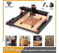 Machine de découpe CNC à 4 axes pour le bois - Zone de travail : 460 x 460 x 80 mm - Gravure sur métal et bois