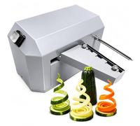 Machine de découpe de légumes 3 en 1 avec épaisseur réglable, matrices interchangeables, fonction avant/arrière pour trancher, déchiqueter, couper en spirale