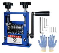 Machine de dénudage de câbles - Manuelle et à entraînement par perceuse - 3 à 17 mm, 6 canaux, en acier inoxydable, lames réglables, pour câbles en cuivre de récupération - Bleu foncé
